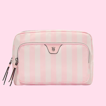 Косметичка Travel Makeup Pouch Pink Stripe Victoria's Secret VS-MBM фото